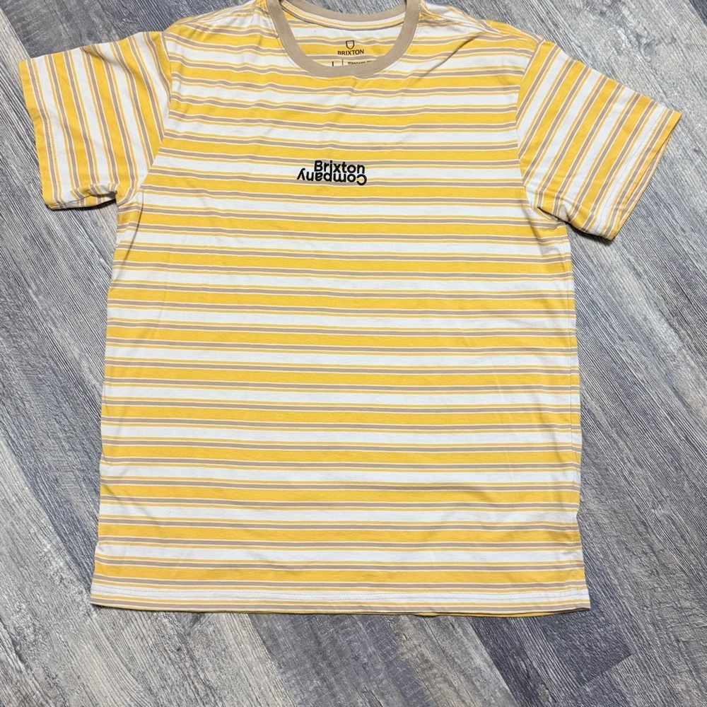 Brixton Upside Down Logo Striped T-Shirt